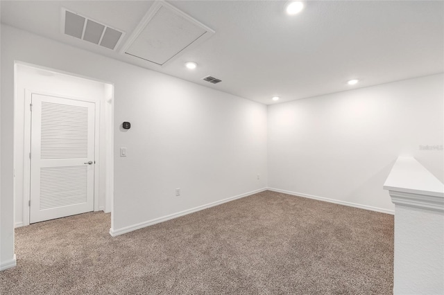 7536 SW 60th St, Ocala, FL 34476 - carpeted empty room with recessed lighting and baseboards