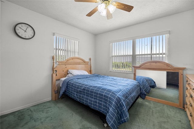 2521 NW 45th Pl, Ocala, FL 34475 - bedroom featuring carpet floors, baseboards, and ceiling fan