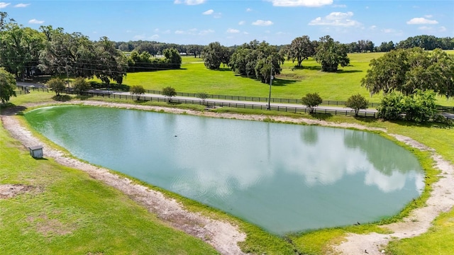 aerial view of a nearby body of water