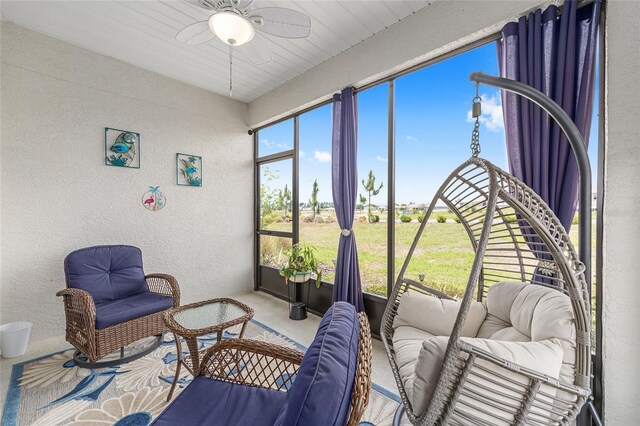 10427 SW 98th Place Rd, Ocala, FL 34481 - sunroom / solarium featuring a textured wall and carpet floors