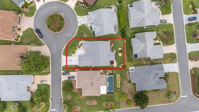 2608 Casso Ct, The Villages, FL 32162 - aerial view of residential area with property parcel outlined