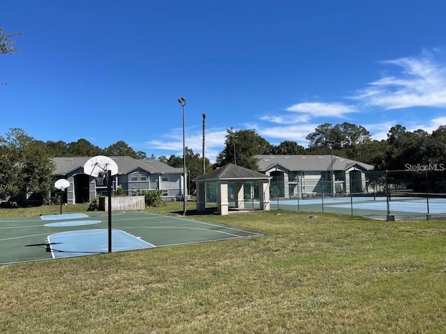 3705 SW 27th St Unit 621, Gainesville, FL 32608 - view of basketball court featuring community basketball court, a gazebo, and a tennis court