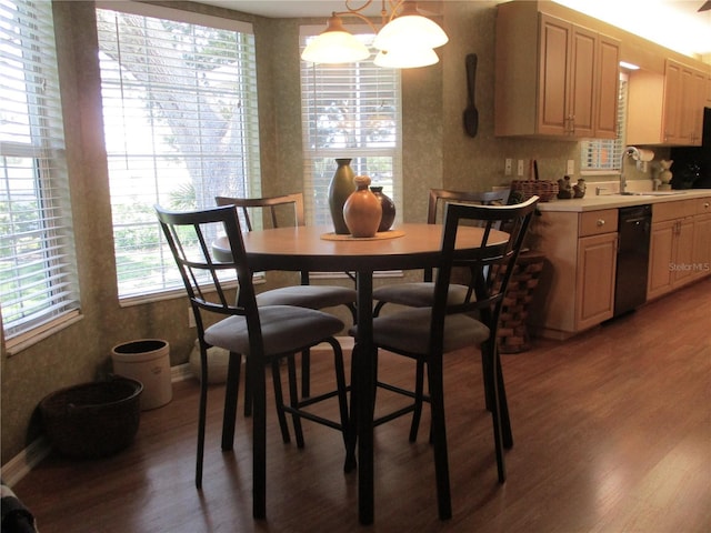 13762 SW 112th Ter, Dunnellon, FL 34432 - dining space featuring light wood-style flooring and a chandelier