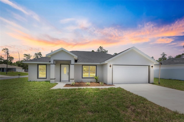 3079 SW 168th Loop, Ocala, FL 34473 - ranch-style house with an attached garage, concrete driveway, roof with shingles, and stucco siding