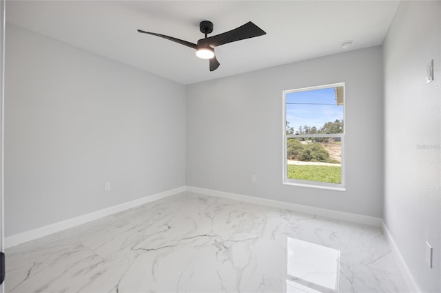 3079 SW 168th Loop, Ocala, FL 34473 - unfurnished room featuring marble finish floors, a ceiling fan, and a smoke detector