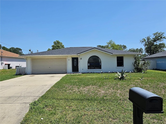 6 Bahia Trace Loop, Ocala, FL 34472 - single story home featuring stucco siding, concrete driveway, a front lawn, and a garage