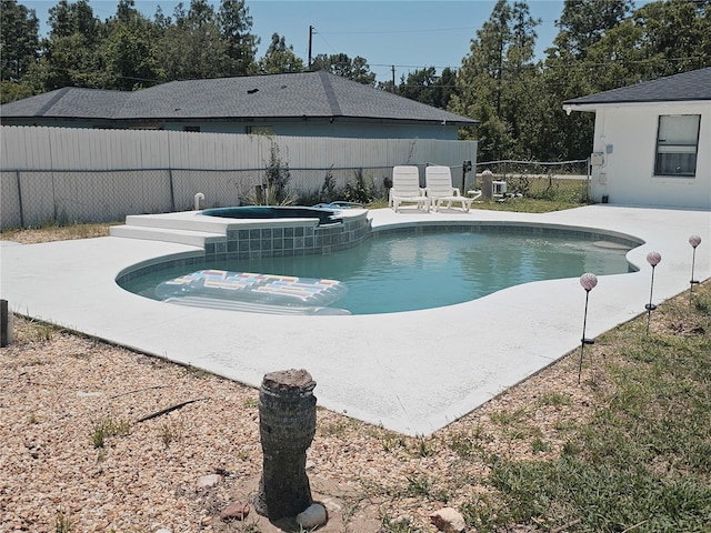 6 Bahia Trace Loop, Ocala, FL 34472 - view of pool with a fenced backyard, a pool with connected hot tub, and a patio area