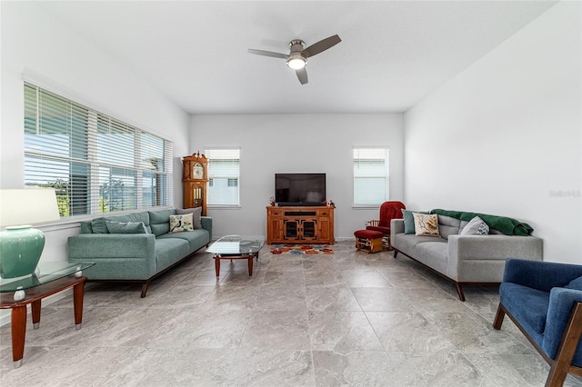 6046 SW 86th Cir, Ocala, FL 34481 - living room with healthy amount of natural light and ceiling fan
