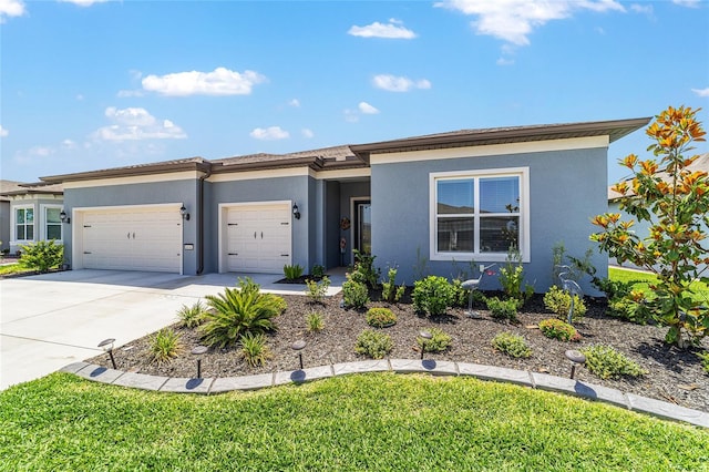 6046 SW 86th Cir, Ocala, FL 34481 - prairie-style house with a garage, driveway, and stucco siding