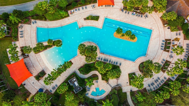 6046 SW 86th Cir, Ocala, FL 34481 - bird's eye view of a pool