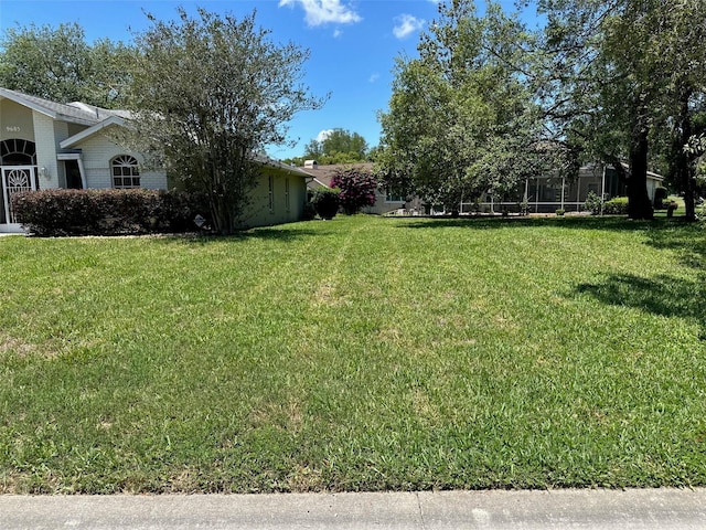 view of green lawn