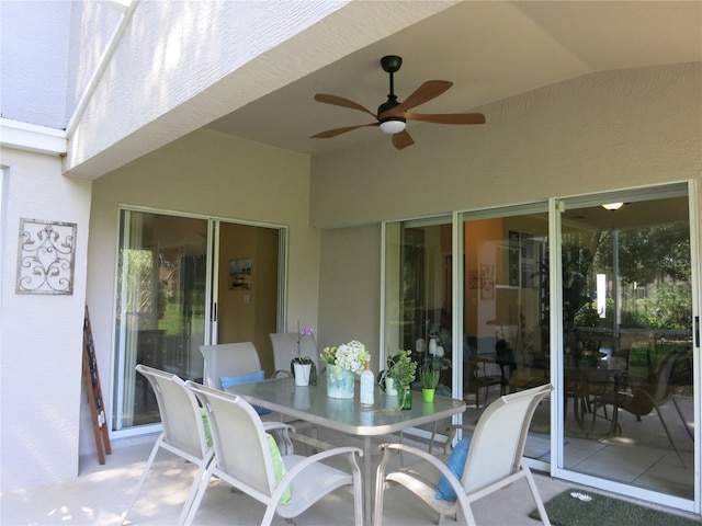 1799 W Shanelle Path, Lecanto, FL 34461 - view of patio featuring ceiling fan and outdoor dining area