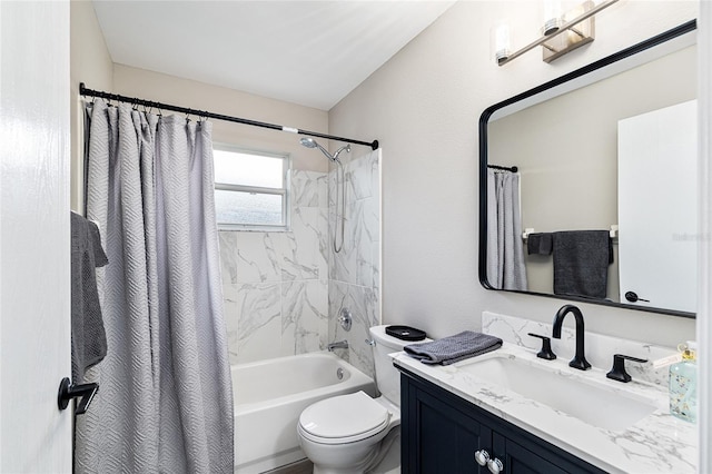 9729 SW 97th St, Ocala, FL 34481 - bathroom featuring toilet, shower / tub combo, and vanity