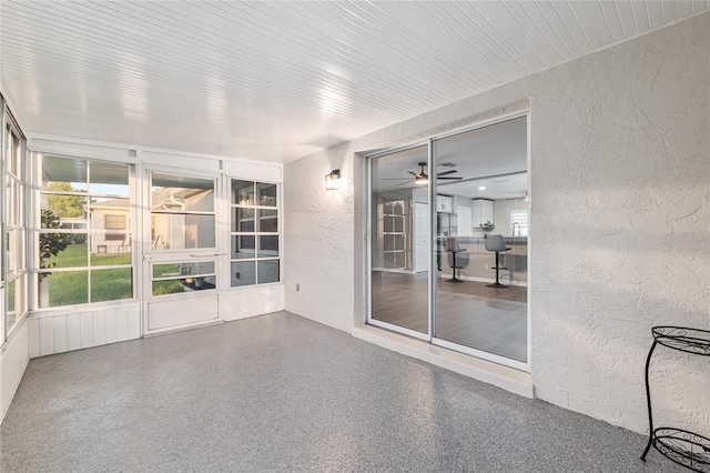 9729 SW 97th St, Ocala, FL 34481 - unfurnished sunroom with a ceiling fan