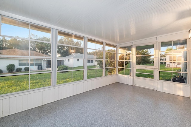 9729 SW 97th St, Ocala, FL 34481 - unfurnished sunroom featuring plenty of natural light and a residential view