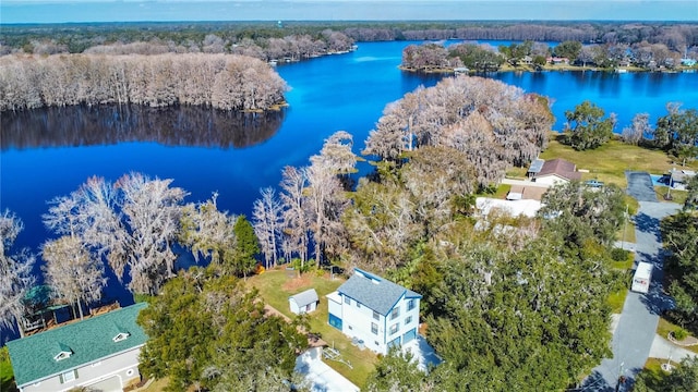 6620 S Merleing Loop, Floral City, FL 34436 - bird's eye view of a nearby body of water and a heavily wooded area