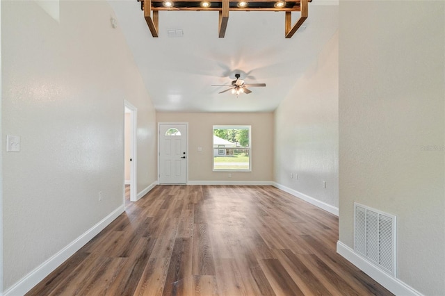 5193 NW 61st Ave, Ocala, FL 34482 - entrance foyer featuring wood finished floors, a ceiling fan, and baseboards