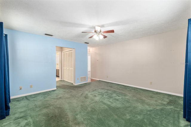 1404 SE 40th Ct, Ocala, FL 34471 - unfurnished bedroom featuring carpet floors, baseboards, a closet, a textured ceiling, and ceiling fan