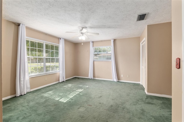 1404 SE 40th Ct, Ocala, FL 34471 - carpeted spare room with ceiling fan, baseboards, and a textured ceiling