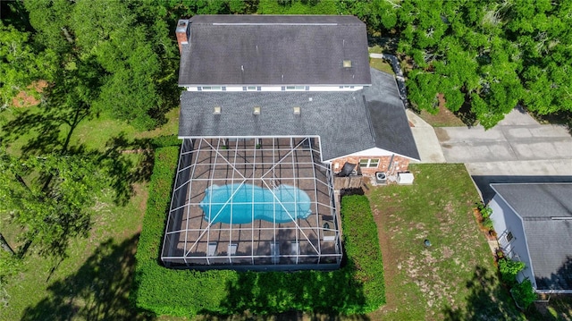 20861 SW 81st Loop, Dunnellon, FL 34431 - aerial view of property and surrounding area featuring a pool area