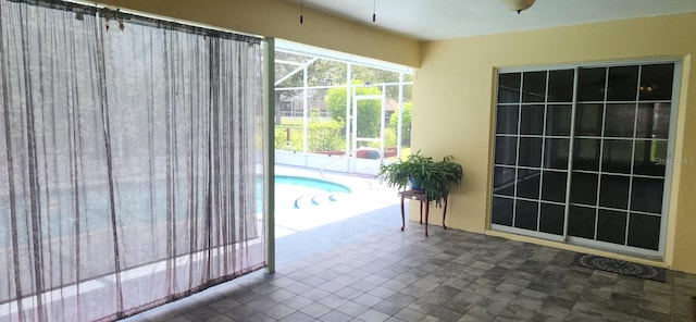 3891 N Grapefern Way, Beverly Hills, FL 34465 - swimming pool with a patio, ceiling fan, and a lanai