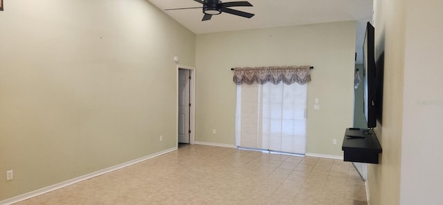 3891 N Grapefern Way, Beverly Hills, FL 34465 - unfurnished room featuring ceiling fan and baseboards