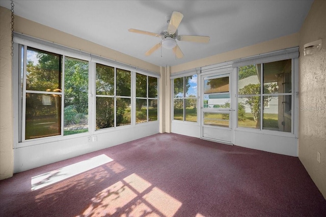 4992 NW 31st St, Ocala, FL 34482 - unfurnished sunroom featuring ceiling fan and plenty of natural light