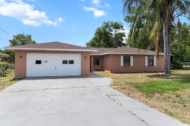 729 Sinclair Ter, Inverness, FL 34450 - ranch-style house with driveway, stucco siding, and a garage