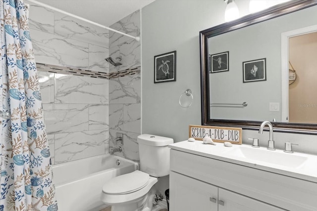 729 Sinclair Ter, Inverness, FL 34450 - bathroom featuring vanity, shower / bath combination with curtain, and toilet