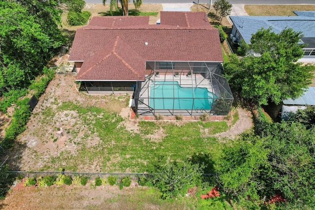 729 Sinclair Ter, Inverness, FL 34450 - view from above of property featuring a pool