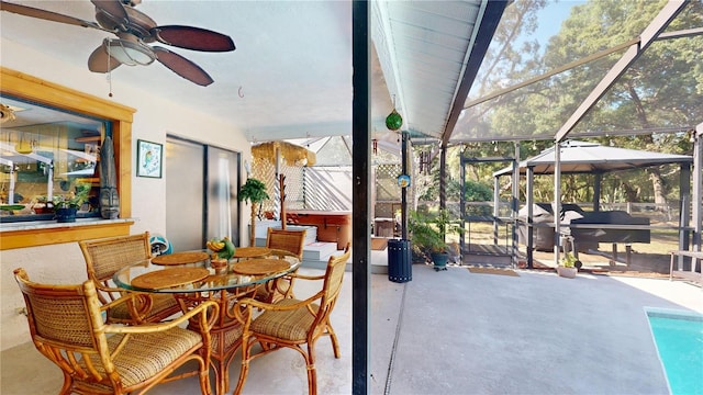 307 N Kinglet Ave, Hernando, FL 34442 - sunroom / solarium featuring ceiling fan