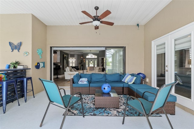 3612 SE 47th Ter, Ocala, FL 34480 - view of patio / terrace featuring outdoor lounge area and a ceiling fan
