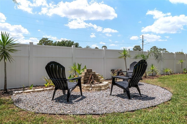 3612 SE 47th Ter, Ocala, FL 34480 - fenced backyard with a fire pit