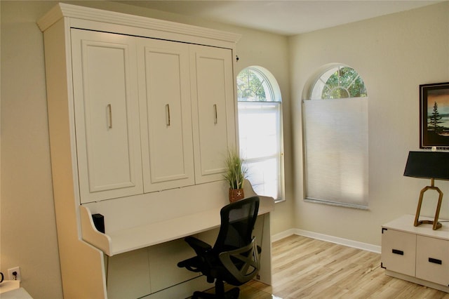 8735 SW 192nd Court Rd, Dunnellon, FL 34432 - office featuring light wood finished floors and baseboards