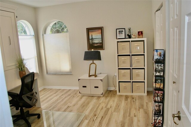8735 SW 192nd Court Rd, Dunnellon, FL 34432 - office with light wood-style floors and baseboards