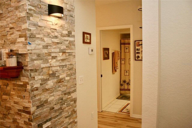 8735 SW 192nd Court Rd, Dunnellon, FL 34432 - hallway featuring wood finished floors