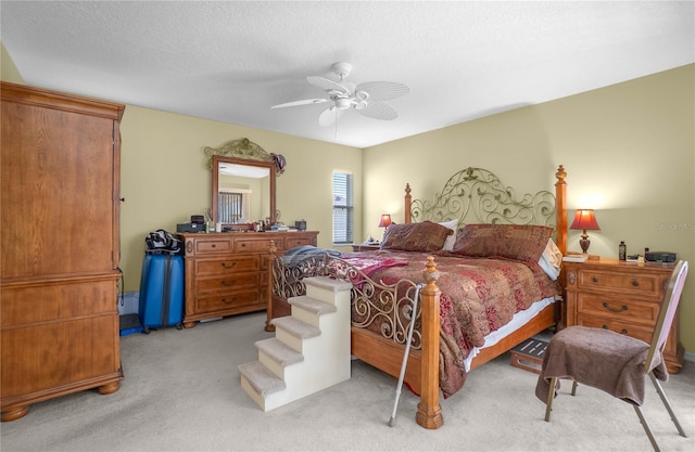 4692 N Lake Vista Trl, Hernando, FL 34442 - bedroom featuring light carpet and ceiling fan
