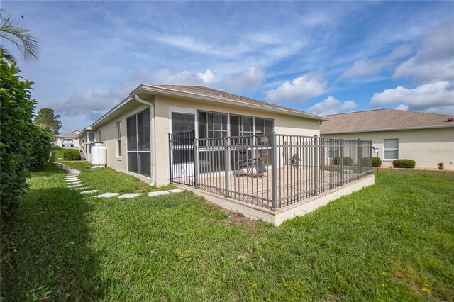 4692 N Lake Vista Trl, Hernando, FL 34442 - back of property with a patio area and stucco siding