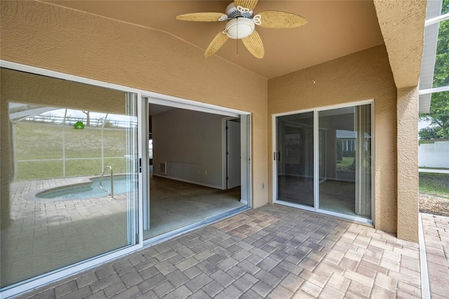785 W Toucan Loop, Hernando, FL 34442 - view of patio with ceiling fan and an outdoor pool