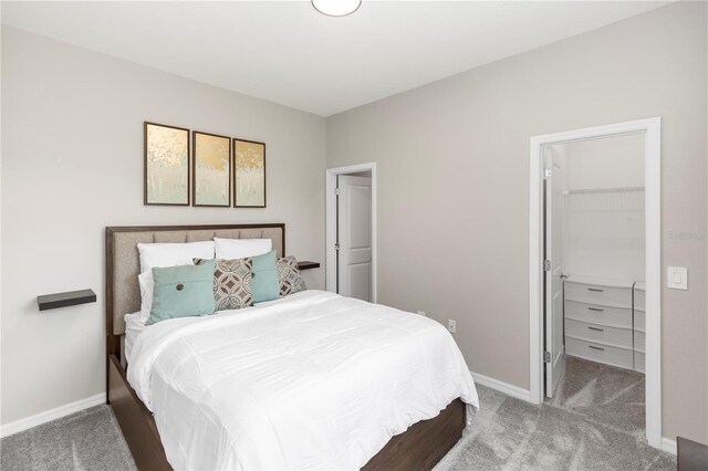 5248 Red Coral Cir, Mount Dora, FL 32757 - bedroom featuring carpet, a walk in closet, baseboards, and a closet