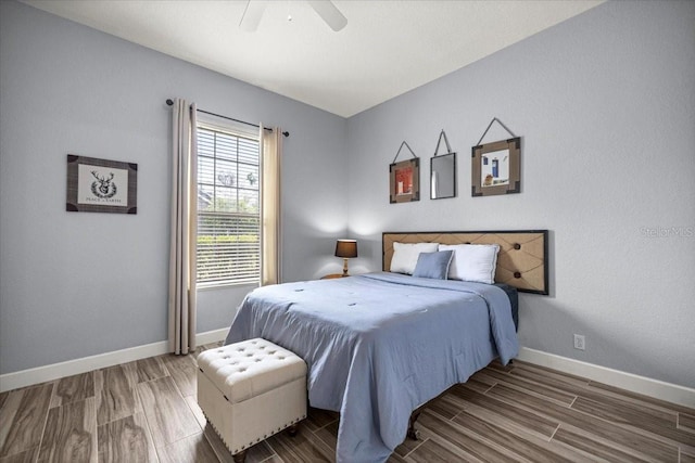 1107 SE 49th Ave, Ocala, FL 34471 - bedroom with wood finished floors, baseboards, and ceiling fan