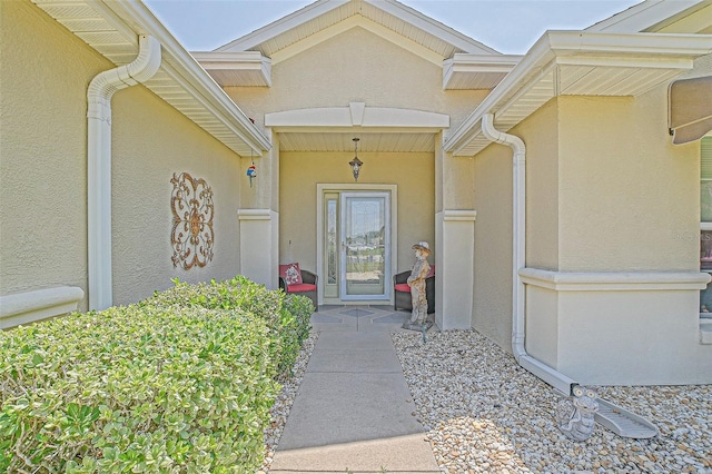 14004 SE 94th Ave, Summerfield, FL 34491 - doorway to property featuring stucco siding