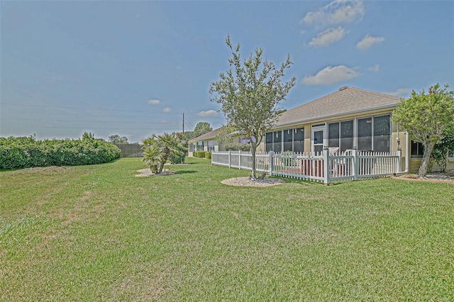14004 SE 94th Ave, Summerfield, FL 34491 - view of grassy yard featuring a sunroom