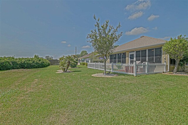 14004 SE 94th Ave, Summerfield, FL 34491 - view of green lawn with a sunroom