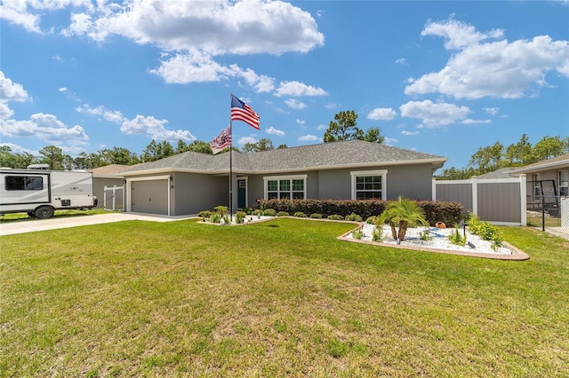 7442 SW 129th Ln, Ocala, FL 34473 - single story home with driveway, a garage, and stucco siding