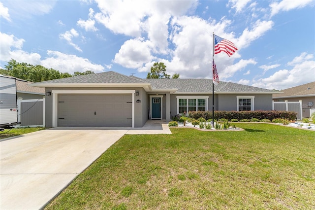 7442 SW 129th Ln, Ocala, FL 34473 - ranch-style house featuring stucco siding, a garage, concrete driveway, and roof with shingles