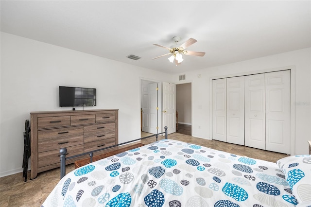30 Bahia Trace Loop, Ocala, FL 34472 - bedroom featuring a closet, baseboards, and a ceiling fan