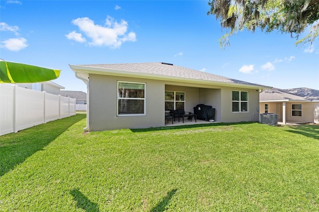 181 NW 45th Loop, Ocala, FL 34475 - back of property featuring stucco siding, a patio, and cooling unit