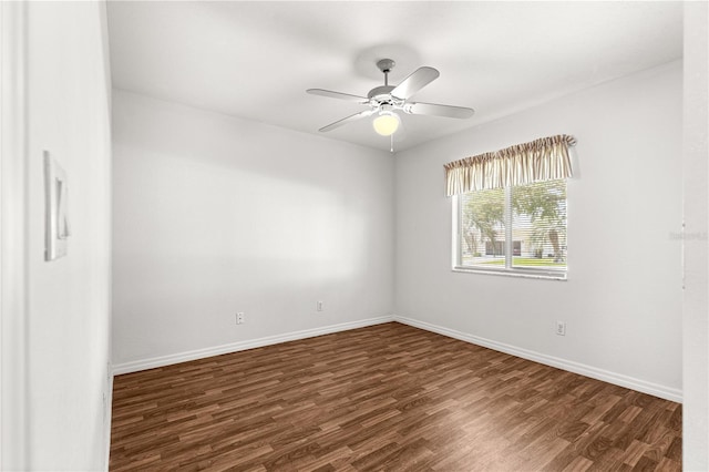 10016 SW 62nd Cir, Ocala, FL 34476 - spare room with wood finished floors, baseboards, and a ceiling fan