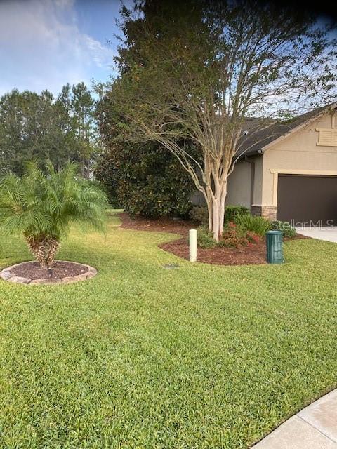 9170 SW 65th Loop, Ocala, FL 34481 - view of grassy yard featuring a garage and concrete driveway